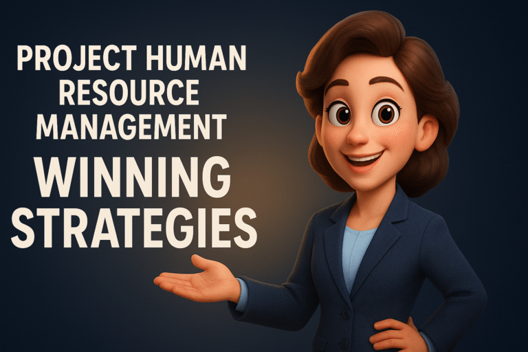 Project Human Resource Management: A modern business strategy concept highlighting effective workforce planning, talent development, and leadership alignment for organizational success.