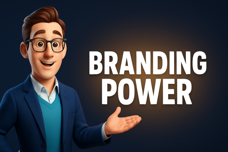 Professional digital branding illustration showing a person building their LinkedIn profile on a laptop, surrounded by icons of connection, engagement, analytics, and growth. Text overlay reads: ‘LinkedIn Branding Strategies: Grow Your Influence Fast’. Visual theme emphasizes networking, personal branding, and rapid professional growth.