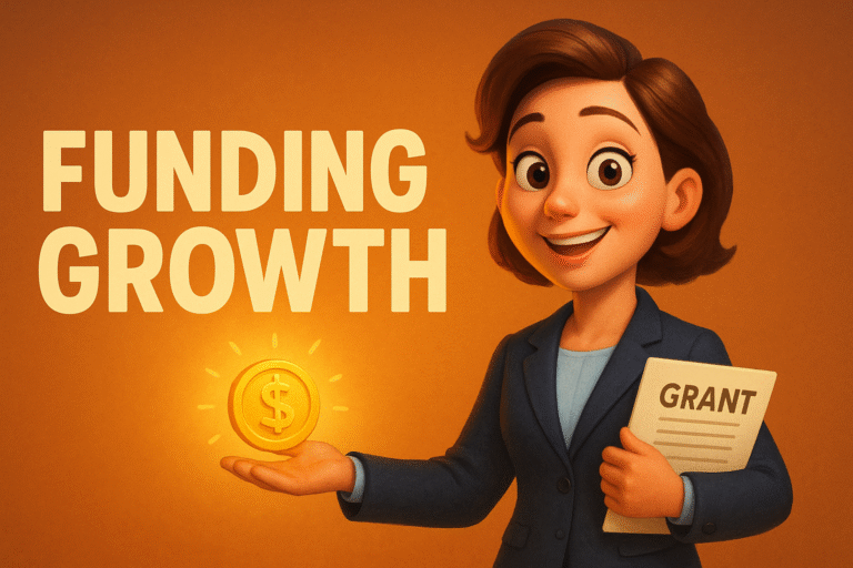 Crowdfunding Grants Hybrid Funding Blueprint – a structured visual guide showing how entrepreneurs can combine grant opportunities with crowdfunding campaigns to build sustainable hybrid funding strategies.
